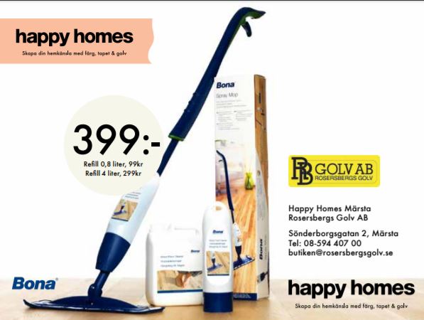 Happy homes Bona Spray Mop 399kr
